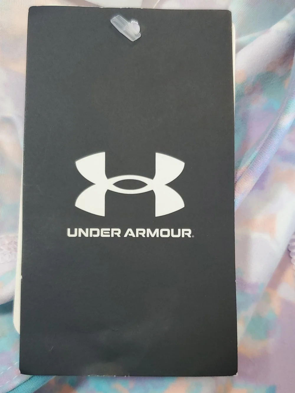 NWT Girls Under Amour Set, Multi Watercolored Leggings & Bike Shorts. Youth Lg